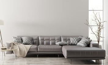 sofá em couro marrom